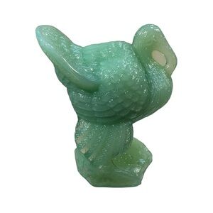Mosser Turkey USA Jade Jadeite Green Solid Art Glass Thanksgiving 3” New